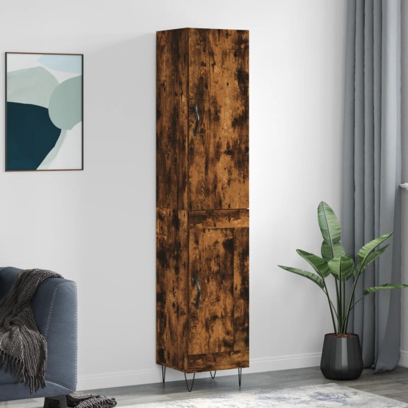 vidaXL Highboard Räuchereiche 34,5x34x180 cm Holzwerkstoff vidaXL Highboard Räuchereiche 34,5x34x180 cm Holzwerkstoff