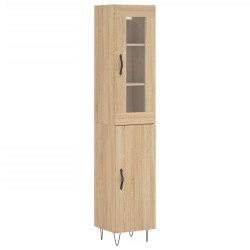 vidaXL Highboard Sonoma-Eiche 34,5x34x180 cm Holzwerkstoff