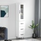 vidaXL Highboard Weiß 34,5x34x180 cm Holzwerkstoff vidaXL Highboard Weiß 34,5x34x180 cm Holzwerkstoff