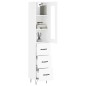 vidaXL Highboard Hochglanz-Weiß 34,5x34x180 cm Holzwerkstoff vidaXL Highboard Hochglanz-Weiß 34,5x34x180 cm Holzwerkstoff