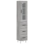 vidaXL Highboard Grau Sonoma 34,5x34x180 cm Holzwerkstoff vidaXL Highboard Grau Sonoma 34,5x34x180 cm Holzwerkstoff