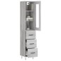 vidaXL Highboard Grau Sonoma 34,5x34x180 cm Holzwerkstoff vidaXL Highboard Grau Sonoma 34,5x34x180 cm Holzwerkstoff