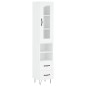 vidaXL Highboard Weiß 34,5x34x180 cm Holzwerkstoff vidaXL Highboard Weiß 34,5x34x180 cm Holzwerkstoff