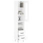 vidaXL Highboard Weiß 34,5x34x180 cm Holzwerkstoff vidaXL Highboard Weiß 34,5x34x180 cm Holzwerkstoff