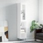 vidaXL Highboard Hochglanz-Weiß 34,5x34x180 cm Holzwerkstoff vidaXL Highboard Hochglanz-Weiß 34,5x34x180 cm Holzwerkstoff