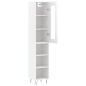 vidaXL Highboard Hochglanz-Weiß 34,5x34x180 cm Holzwerkstoff vidaXL Highboard Hochglanz-Weiß 34,5x34x180 cm Holzwerkstoff