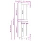 vidaXL Highboard Braun Eichen-Optik 34,5x34x180 cm Holzwerkstoff vidaXL Highboard Braun Eichen-Optik 34,5x34x180 cm Holzwerkstoff