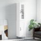 vidaXL Highboard Hochglanz-Weiß 34,5x34x180 cm Holzwerkstoff vidaXL Highboard Hochglanz-Weiß 34,5x34x180 cm Holzwerkstoff