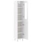 vidaXL Highboard Hochglanz-Weiß 34,5x34x180 cm Holzwerkstoff vidaXL Highboard Hochglanz-Weiß 34,5x34x180 cm Holzwerkstoff