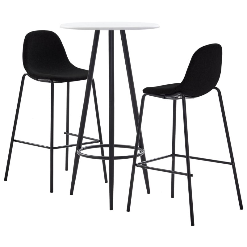 3-tlg. Bar-Set Stoff Schwarz 3-tlg. Bar-Set Stoff Schwarz
