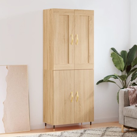 vidaXL Highboard Sonoma-Eiche 69,5x34x180 cm Holzwerkstoff