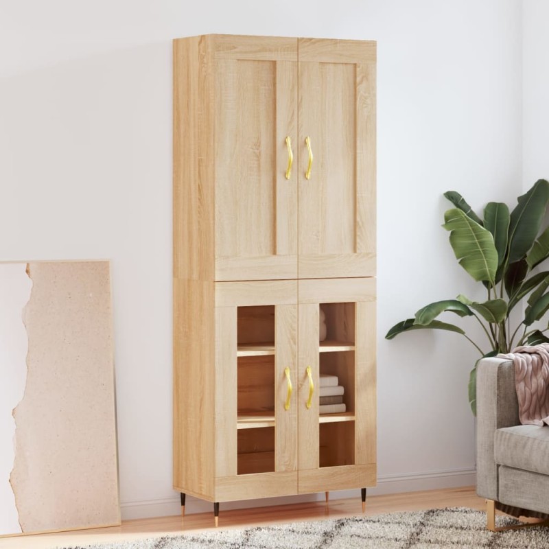 vidaXL Highboard Sonoma-Eiche 69,5x34x180 cm Holzwerkstoff vidaXL Highboard Sonoma-Eiche 69,5x34x180 cm Holzwerkstoff