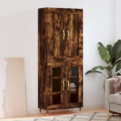 vidaXL Highboard Räuchereiche 69,5x34x180 cm Holzwerkstoff