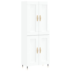 vidaXL Highboard Hochglanz-Weiß 69,5x34x180 cm Holzwerkstoff