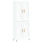 vidaXL Highboard Hochglanz-Weiß 69,5x34x180 cm Holzwerkstoff vidaXL Highboard Hochglanz-Weiß 69,5x34x180 cm Holzwerkstoff