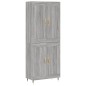 vidaXL Highboard Grau Sonoma 69,5x34x180 cm Holzwerkstoff vidaXL Highboard Grau Sonoma 69,5x34x180 cm Holzwerkstoff