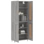 vidaXL Highboard Grau Sonoma 69,5x34x180 cm Holzwerkstoff vidaXL Highboard Grau Sonoma 69,5x34x180 cm Holzwerkstoff