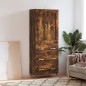 vidaXL Highboard Räuchereiche 69,5x34x180 cm Holzwerkstoff vidaXL Highboard Räuchereiche 69,5x34x180 cm Holzwerkstoff