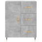 vidaXL Highboard Betongrau 69,5x34x180 cm Holzwerkstoff