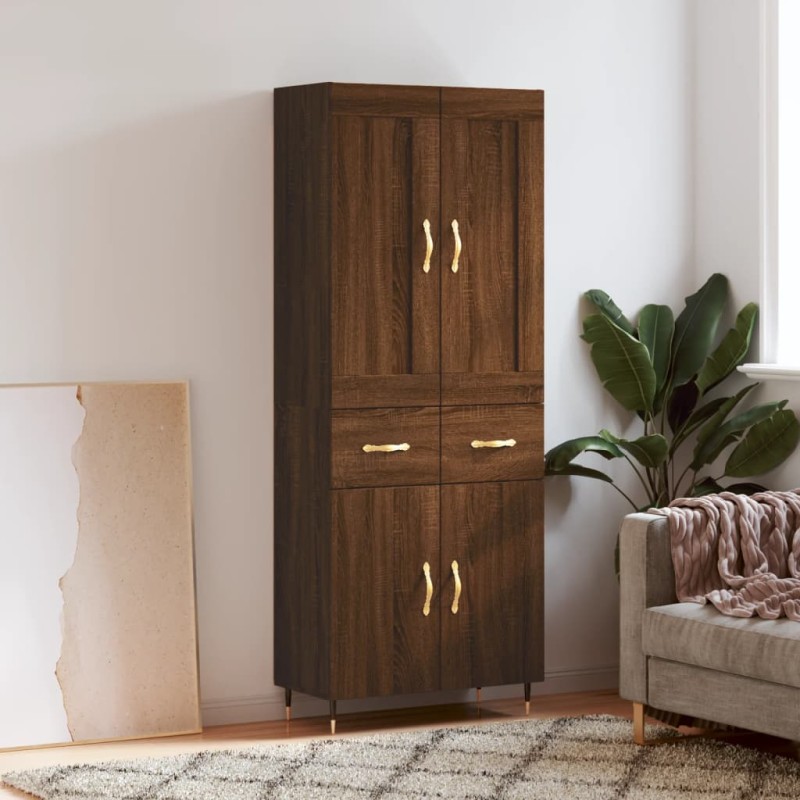 vidaXL Highboard Braun Eichen-Optik 69,5x34x180 cm Holzwerkstoff vidaXL Highboard Braun Eichen-Optik 69,5x34x180 cm Holzwerkstoff