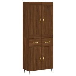 vidaXL Highboard Braun Eichen-Optik 69,5x34x180 cm Holzwerkstoff