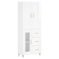 vidaXL Highboard Hochglanz-Weiß 69,5x34x180 cm Holzwerkstoff vidaXL Highboard Hochglanz-Weiß 69,5x34x180 cm Holzwerkstoff