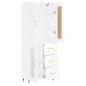 vidaXL Highboard Hochglanz-Weiß 69,5x34x180 cm Holzwerkstoff vidaXL Highboard Hochglanz-Weiß 69,5x34x180 cm Holzwerkstoff