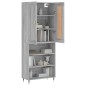 vidaXL Highboard Grau Sonoma 69,5x34x180 cm Holzwerkstoff vidaXL Highboard Grau Sonoma 69,5x34x180 cm Holzwerkstoff