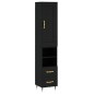 vidaXL Highboard Schwarz 34,5x34x180 cm Holzwerkstoff vidaXL Highboard Schwarz 34,5x34x180 cm Holzwerkstoff