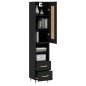 vidaXL Highboard Schwarz 34,5x34x180 cm Holzwerkstoff vidaXL Highboard Schwarz 34,5x34x180 cm Holzwerkstoff