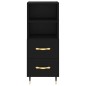 vidaXL Highboard Schwarz 34,5x34x180 cm Holzwerkstoff vidaXL Highboard Schwarz 34,5x34x180 cm Holzwerkstoff