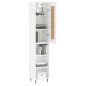 vidaXL Highboard Hochglanz-Weiß 34,5x34x180 cm Holzwerkstoff vidaXL Highboard Hochglanz-Weiß 34,5x34x180 cm Holzwerkstoff
