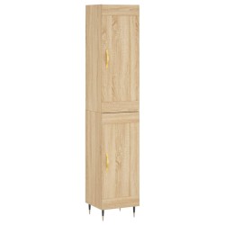 vidaXL Highboard Sonoma-Eiche 34,5x34x180 cm Holzwerkstoff