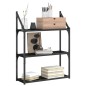 vidaXL Wandregal 3 Fächer Schwarz 60x21x78,5 cm Holzwerkstoff vidaXL Wandregal 3 Fächer Schwarz 60x21x78,5 cm Holzwerkstoff