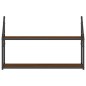 vidaXL Wandregal 2 Fächer Braun Eichen-Optik 80x21x51 cm Holzwerkstoff vidaXL Wandregal 2 Fächer Braun Eichen-Optik 80x21x51 cm Holzwerkstoff