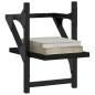 vidaXL Wandregale mit Stangen 2 Stk. Schwarz 20x25x30 cm vidaXL Wandregale mit Stangen 2 Stk. Schwarz 20x25x30 cm