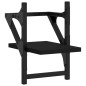 vidaXL Wandregale mit Stangen 2 Stk. Schwarz 20x25x30 cm vidaXL Wandregale mit Stangen 2 Stk. Schwarz 20x25x30 cm