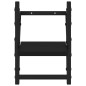 vidaXL Wandregale mit Stangen 2 Stk. Schwarz 20x25x30 cm vidaXL Wandregale mit Stangen 2 Stk. Schwarz 20x25x30 cm