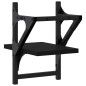 vidaXL Wandregale mit Stangen 2 Stk. Schwarz 20x25x30 cm vidaXL Wandregale mit Stangen 2 Stk. Schwarz 20x25x30 cm