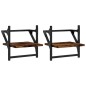 vidaXL Wandregale mit Stangen 2 Stk. Räuchereiche 30x25x30 cm vidaXL Wandregale mit Stangen 2 Stk. Räuchereiche 30x25x30 cm