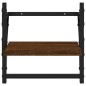 vidaXL Wandregale mit Stangen 2 Stk. Braun Eichen-Optik 30x25x30 cm vidaXL Wandregale mit Stangen 2 Stk. Braun Eichen-Optik 30x25x30 cm