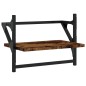 vidaXL Wandregale mit Stangen 2 Stk. Räuchereiche 40x25x30 cm vidaXL Wandregale mit Stangen 2 Stk. Räuchereiche 40x25x30 cm