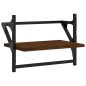 vidaXL Wandregale mit Stangen 2 Stk. Braun Eichen-Optik 40x25x30 cm vidaXL Wandregale mit Stangen 2 Stk. Braun Eichen-Optik 40x25x30 cm