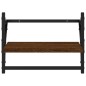 vidaXL Wandregale mit Stangen 2 Stk. Braun Eichen-Optik 40x25x30 cm vidaXL Wandregale mit Stangen 2 Stk. Braun Eichen-Optik 40x25x30 cm