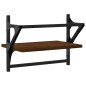 vidaXL Wandregale mit Stangen 2 Stk. Braun Eichen-Optik 40x25x30 cm vidaXL Wandregale mit Stangen 2 Stk. Braun Eichen-Optik 40x25x30 cm