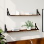 vidaXL Wandregale 2 Stk. Räuchereiche 80x15x15,5 cm Holzwerkstoff vidaXL Wandregale 2 Stk. Räuchereiche 80x15x15,5 cm Holzwerkstoff