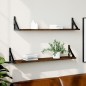 vidaXL Wandregale 2 Stk. Braun Eichen-Optik 80x15x15,5cm Holzwerkstoff vidaXL Wandregale 2 Stk. Braun Eichen-Optik 80x15x15,5cm Holzwerkstoff