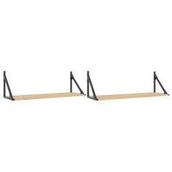 vidaXL Wandregale 2 Stk. Sonoma-Eiche 80x25x25,5 cm Holzwerkstoff