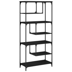 vidaXL Bücherregal Schwarz 81x36x176 cm Holzwerkstoff