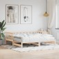 vidaXL Tagesbett Ausziehbar Weiß 80x200 cm Massivholz Kiefer vidaXL Tagesbett Ausziehbar Weiß 80x200 cm Massivholz Kiefer